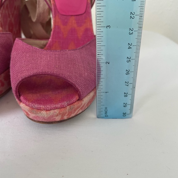 Stuart Weitzman pink lace up platforms size 7 - Picture 4 of 15